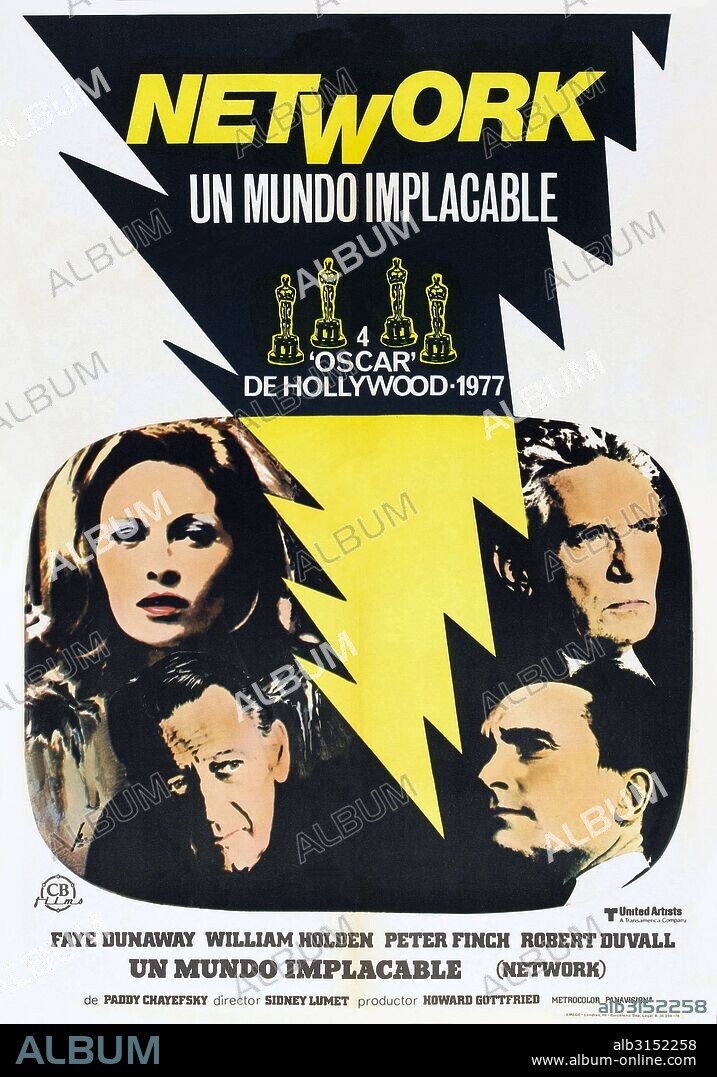 Poster of NETWORK, 1976, directed by SIDNEY LUMET. Copyright UNITED ARTISTS.