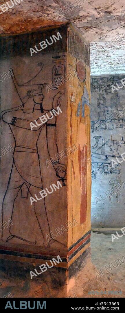 Tomb KV14 is a joint tomb, used originally by Twosret and then reused and extended by Setnakhte. Located in the main body of the Valley of the Kings, it has two burial chambers. Twosret (Tawosret, Tausret, d. 1189 BC) was the last known ruler and the final Pharaoh of the Nineteenth Dynasty of Egypt. she (Twosret), became first regent to Seti's heir Siptah jointly with Chancellor Bay,.