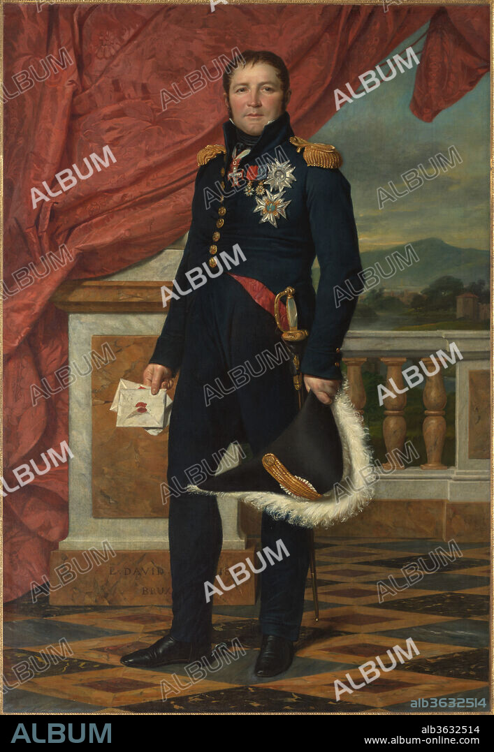 General Étienne-Maurice Gérard (1773-1852). Artist: Jacques Louis David (French, Paris 1748-1825 Brussels). Dimensions: 77 5/8 x 53 5/8 in. (197.2 x 136.2 cm). Date: 1816.
Following Napoleon's defeat at the battle of Waterloo in 1815, Jacques Louis David, a leading figure in the French revolution and first painter to the Emperor, went into exile in Brussels. There he painted General Gérard, a commander in the French army and a member of the imperial aristocracy who had also settled temporarily in the Belgian capital. This portrait is among the first David painted abroad and it is remarkable for its clear, bright color and sharp realism.