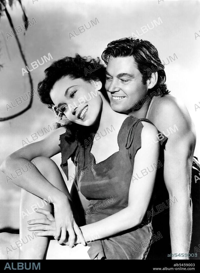 JOHNNY WEISSMULLER et MAUREEN O'SULLIVAN dans TARZAN'S SECRET TREASURE, 1941, réalisé par RICHARD THORPE. Copyright M.G.M.