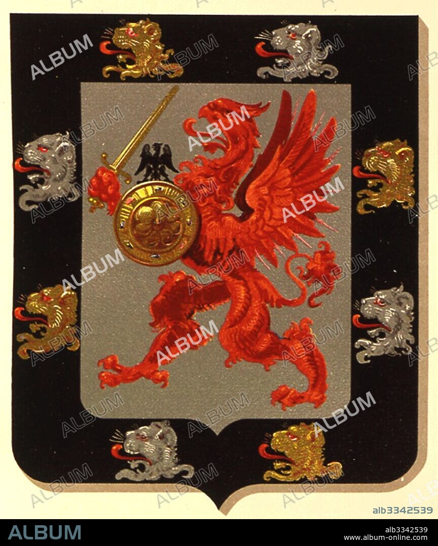 ANONYMOUS. The coat of arms of the Romanov-Holstein-Gottorp dynasty.