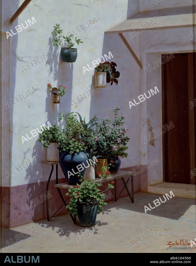 ZOILO MILLAN ORTEGA (1959-). PATIO ANDALUZ - SIGLO XX.