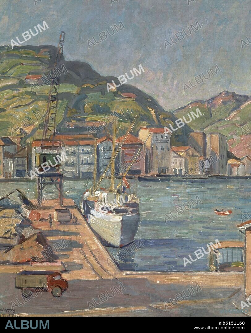 GASPAR MONTES ITURRIOZ (1901-1998). PUERTO DE PASAJES-1975-OLEO/LIENZO 55X45 CM.
