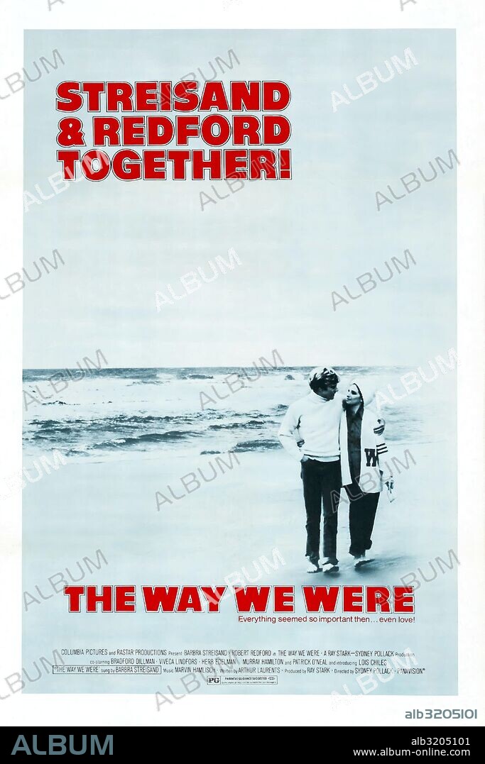 Poster de TAL COMO ÉRAMOS, 1973 (THE WAY WE WERE), dirigida por SYDNEY POLLACK. Copyright COLUMBIA PICTURES.