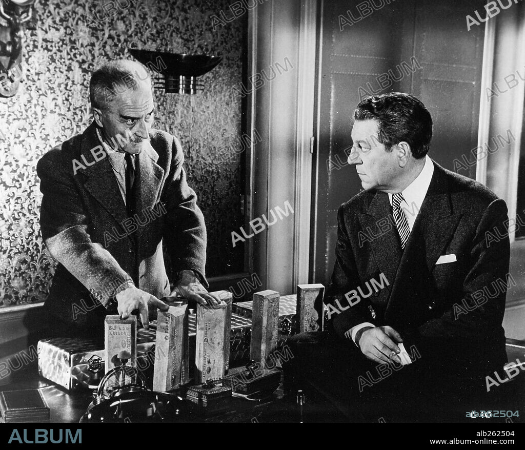 JEAN GABIN en NO TOCAR LA PASTA, 1954 (TOUCHEZ PAS AU GRISBI), dirigida por JACQUES BECKER. Copyright DEL DUCA FILMS.