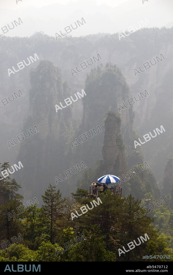 Wulingyuan Scenic Reserve (Chinese: ???; pinyin: Wulíng Yuán) is a scenic and historic interest area in Hunan Province. It is noted for its approximately 3,100 tall quartzite sandstone pillars, some of which are over 800 metres (2,600 ft) in height and are a type of karst formation. In 1992 it was designated a UNESCO World Heritage Site.