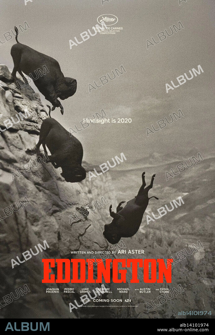 Poster de EDDINGTON, 2025, dirigida por ARI ASTER. Copyright A24 / Square Peg / 828 Productions.