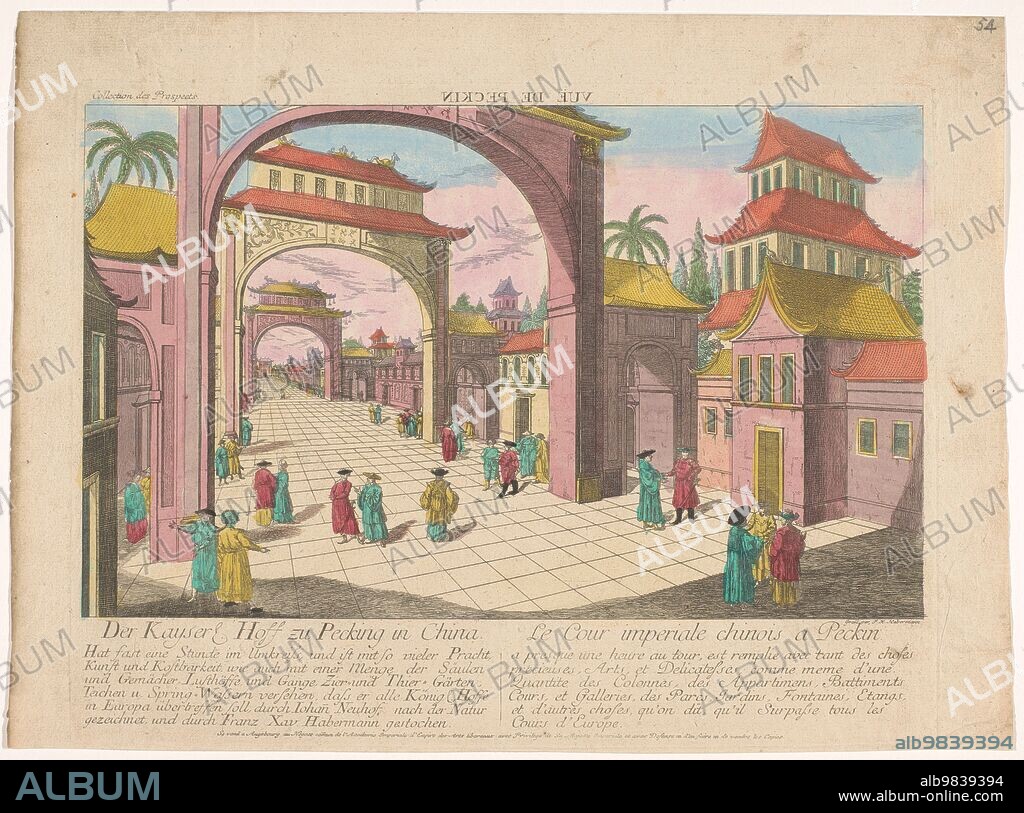 FRANZ XAVIER HABERMANN. View of the Imperial Court in Beijing, 1755-1779.
