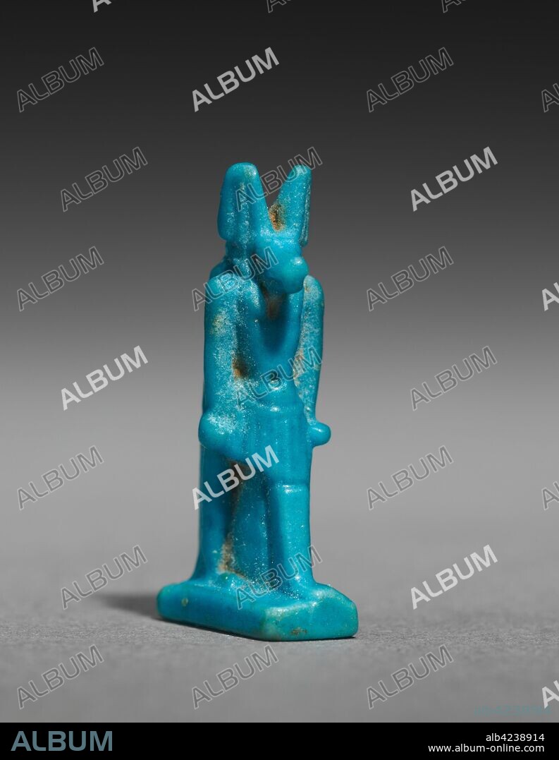 Amulet of Anubis, 525-332 BC. Egypt, Late Period, Dynasty 27-Second Persian Period. Turquoise faience; overall: 2.7 cm (1 1/16 in.).