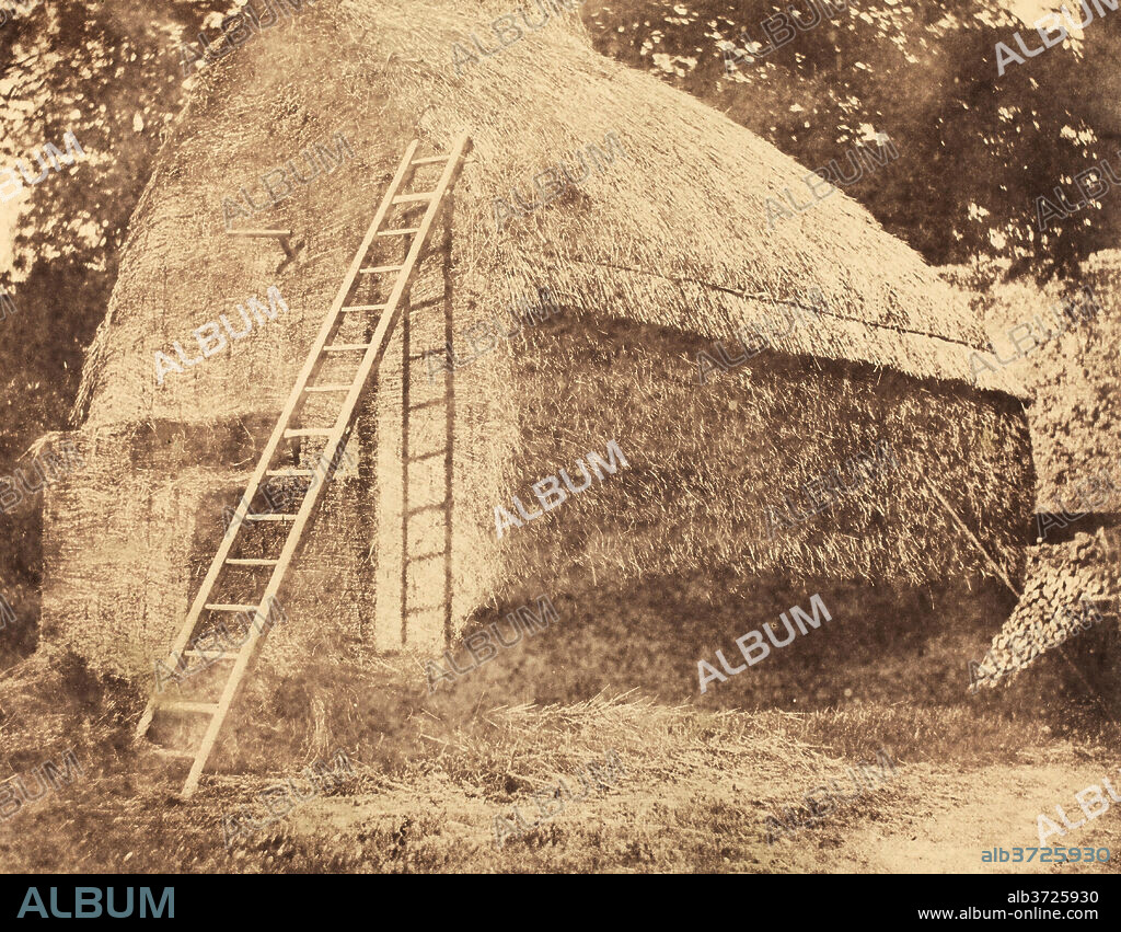 WILLIAM HENRY FOX TALBOT. Haystack. Dated: 1844. Dimensions: image: 16.4 x 20.9 cm (6 7/16 x 8 1/4 in.)  sheet: 19 x 23.1 cm (7 1/2 x 9 1/8 in.). Medium: salted paper print from a paper negative.