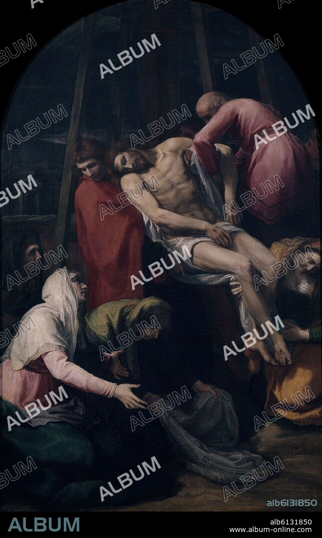 BARTOLOME CARDUCHO (1554-1608). The Descent from the Cross - 1595 - 263x181 cm - oil on canvas - Spanish Baroque - NP 66.