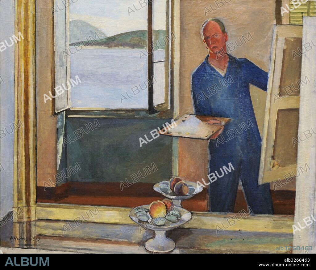 Jean Heiberg (1884-1976). Pintor noruego. Autorretrato en el caballete, 1919. Galeria Nacional. Museo Nacional de Arte, Arquitectura y Diseño. Oslo. Noruega.
