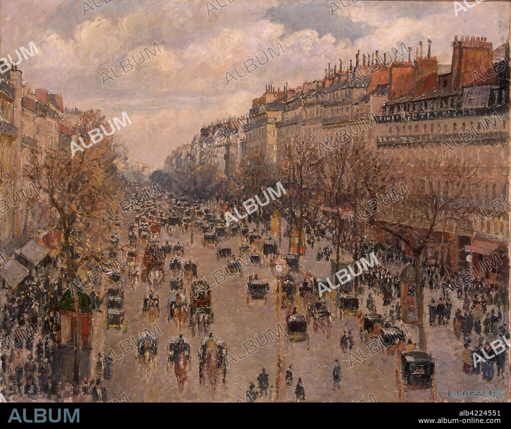 CAMILLE PISSARRO. 'Boulevard Montmartre in Paris'. France, 1897. Dimensions: 74x92,8 cm.