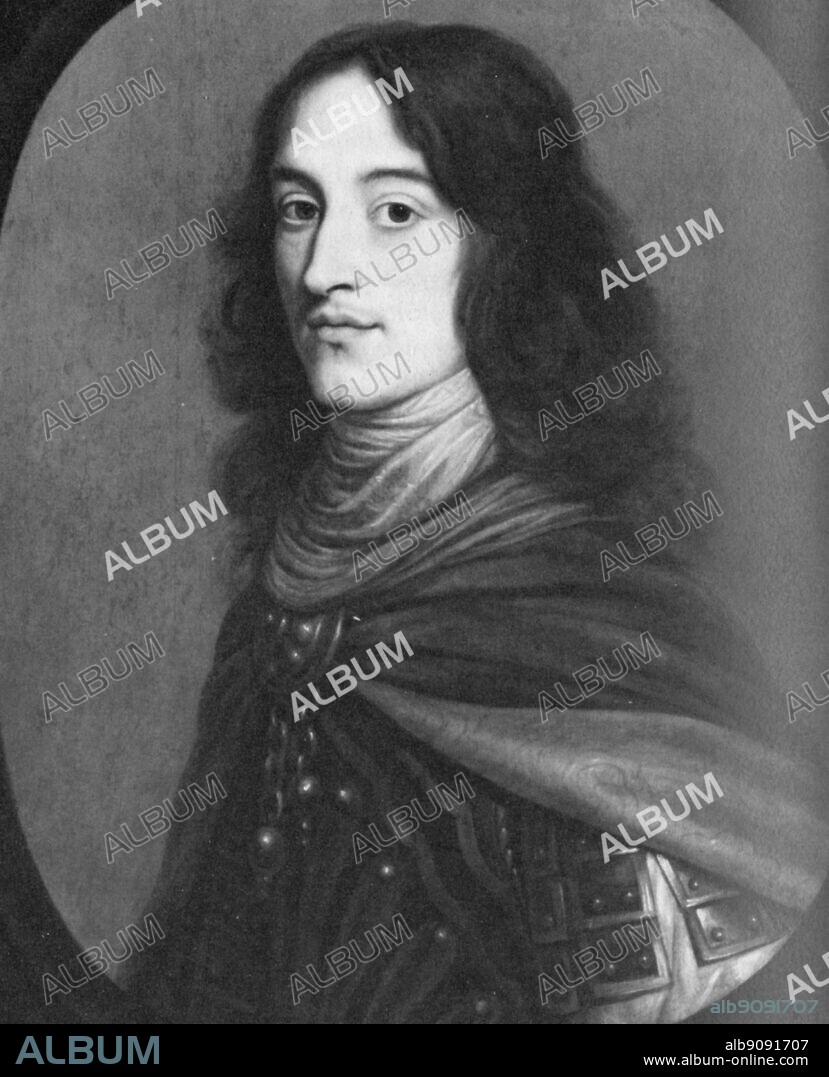Portrait of Prince Rupert (1619-1682). Royalist commander in the English Civil War. Son of Frederick V, king of Bohemia, and Elizabeth Stuart, daughter of James I and the nephew of King Charles I of England. This War Without An Enemy by Richard Ollard, page 68.