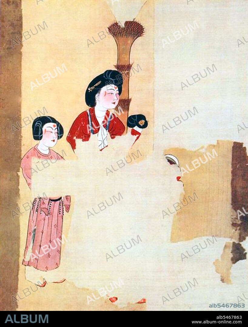 The Astana Graves are a series of underground tombs located 6km from the ancient city of Gaochang, and 42km from Turpan, in Xinjiang, China. The tombs were used by the inhabitants of Gaochang, both commoners and locals, for about 600 years from 200 CE - 800 CE. The complex covers 10 square kilometers and contains over 1,000 tombs. Different plots for separate castes and families are marked by gravel dividers. Due to the arid environment many important artifacts have been well preserved at the tombs, including natural mummies. A typical tomb is entered by a 10 meter sloping staircase. The tombs are not very large, usually only 2 meters high. Some tombs also have murals inside. The deceased were laid on a small raised platform in the back of the tomb, surrounded by possessions and even food. Their faces were covered by cloths, some of which have distinct Persian motifs. A small funeral brick was placed to next to each body, on which was written the person's name and other biographical information. These bricks have been incredibly useful for historians to date the tombs' finds. There are also various Tang Dynasty figurines and silk paintings in the Astana Graves. A new pavilion has been built outside the old graveyard; the centerpiece is a large statue of Fuxi and Nuwa based on the silk banners found on the inner ceilings of the tombs.