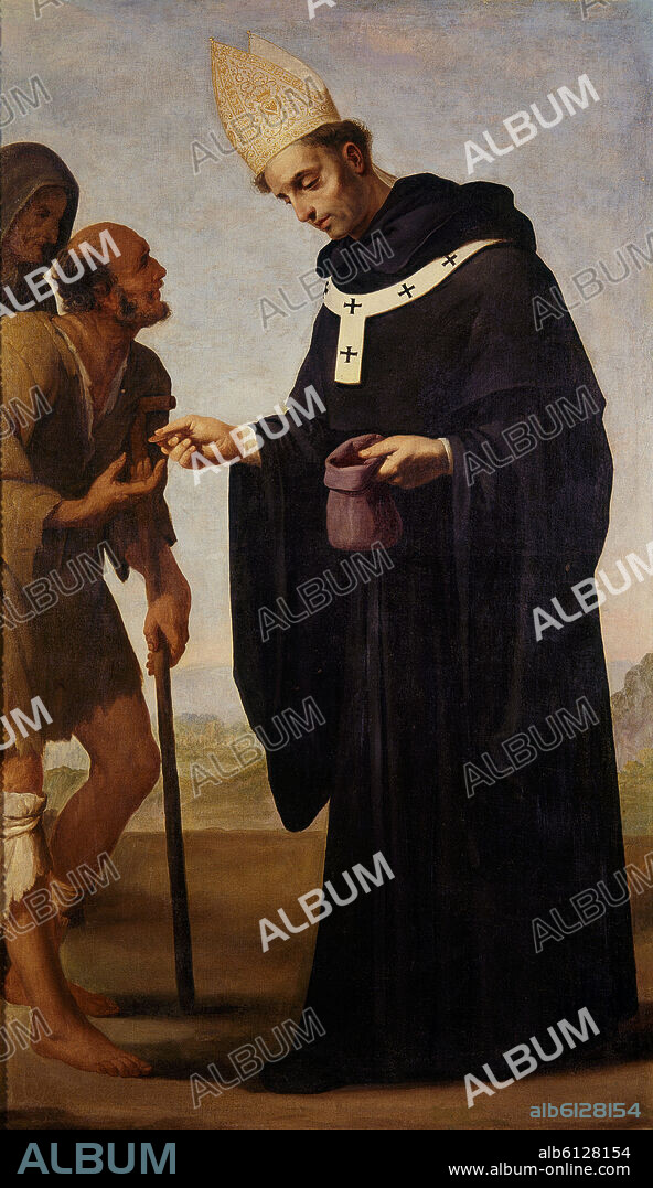 FRANCISCO DE ZURBARAN. SANTO TOMAS DE VILLANUEVA - SIGLO XVII - BARROCO ESPAÑOL.
