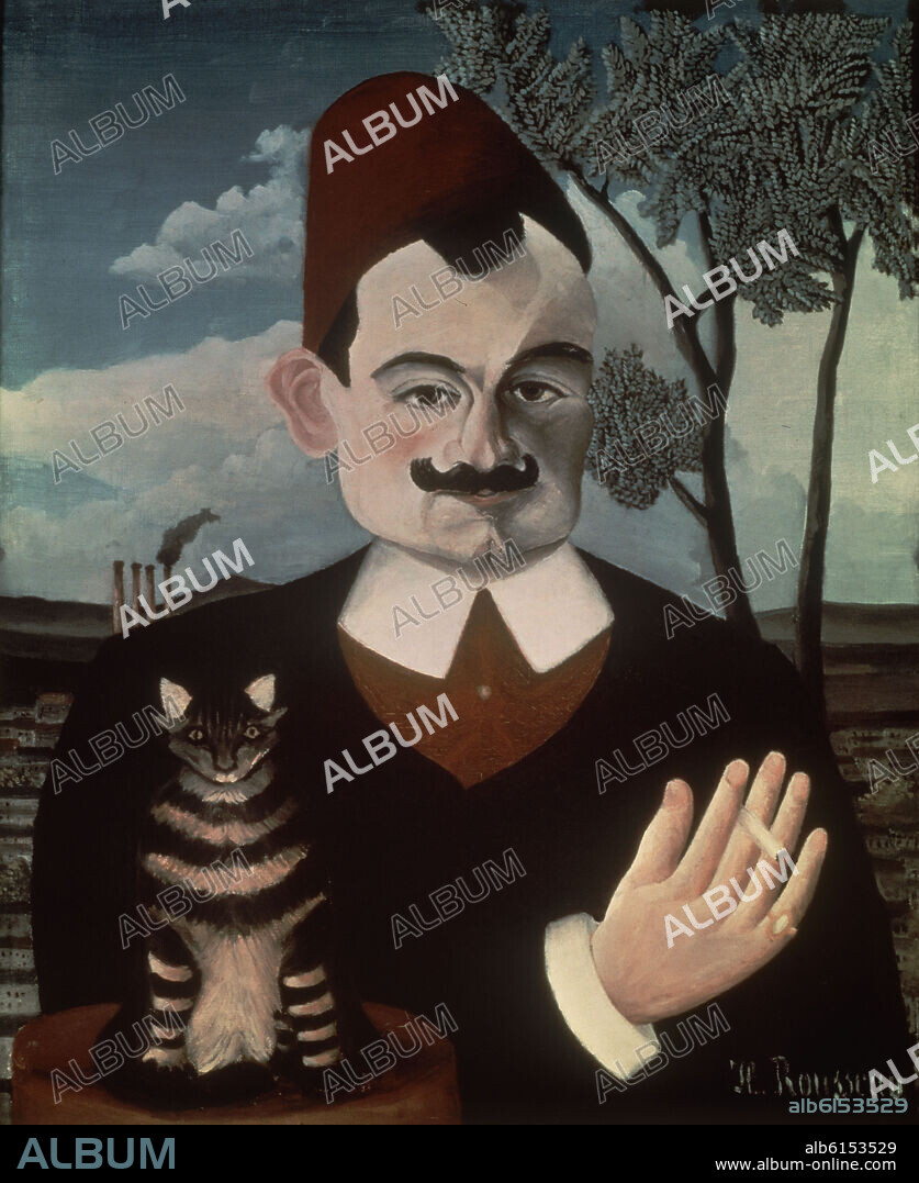 HENRI ROUSSEAU (1844-1910) EL ADUANERO ROUSSEAU. RETRATO DE PIERRE LOTI - 1891-1892 OLEO/LIENZO - 61 x 50 cm - PINTURA NAIF.
