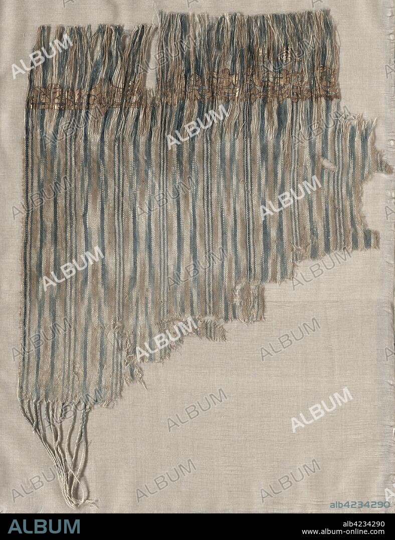Fragment of a Tiraz, 10th century. Yemen, San'a', Reign of Rassid Imams, 10th century A.D. (second half of 4th c. AH). Ikat dyed tabby cloth with painted inscription; overall: 41.7 x 30 cm (16 7/16 x 11 13/16 in.).
