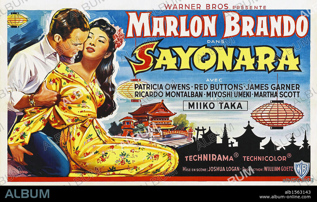 Affiche de SAYONARA, 1957, réalisé par JOSHUA LOGAN. Copyright WARNER BROTHERS.