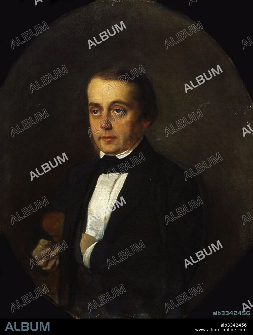KIRILL ANTONOVICH GORBUNOV. Portrait of the author Ivan Goncharov (1812-1891).