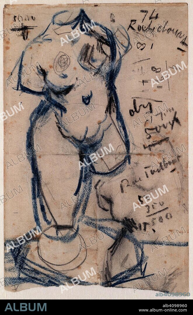 VINCENT VAN GOGH. Torso of Venus. Date: 1887, Paris. Dimensions: 20.8 cm x 13.0 cm.