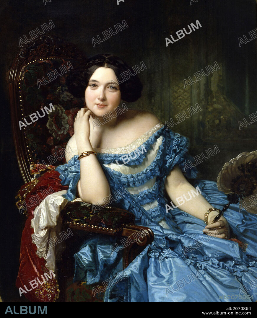 Federico de Madrazo y Kuntz / 'Amalia de Llano y Dotres, condesa de Vilches', 1853, Escuela Española, Óleo sobre Lienzo, 126 cm x 89 cm, P02878.