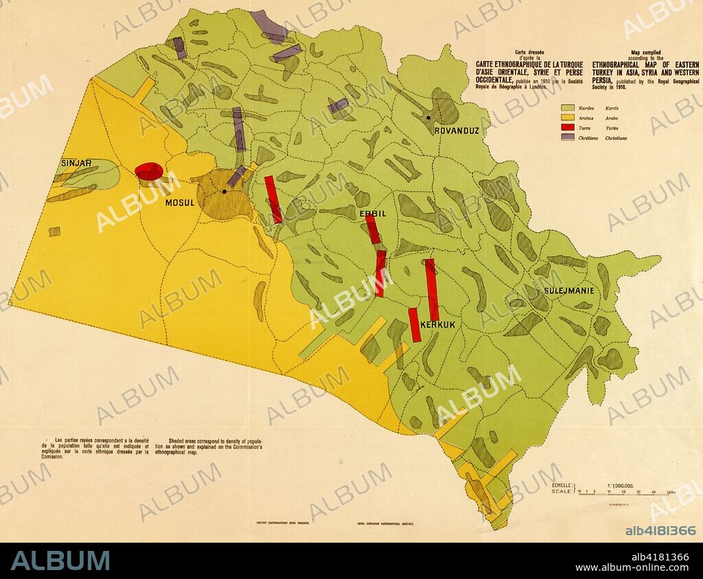 Ethnic Map Iraq - 1924.