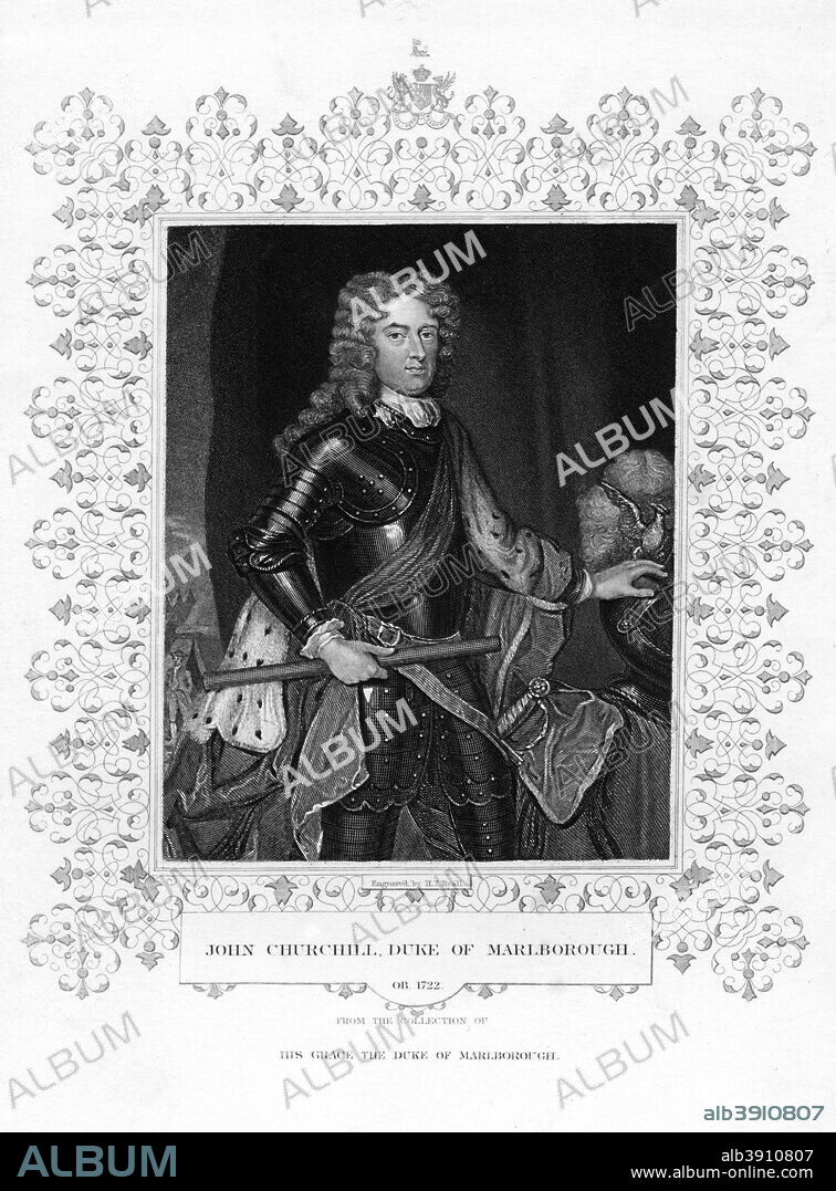 John Churchill, 1st Duke of Marlborough, English military officer, (19th century). Marlborough (1650-1722) commmanded the British and allied forces in the War of the Spanish Succession early in the 18th century. He won a series of victories over the French including Blenheim (1704), Ramillies (1706), Oudenaarde (1708) and Malplaquet (1709).