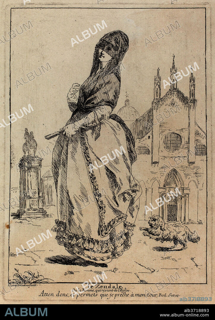 GIOVANNI DAVID. Le Zendale. Dated: 1775. Dimensions: plate: 24 x 16.9 cm (9 7/16 x 6 5/8 in.)  overall: 37.8 x 26.8 cm (14 7/8 x 10 9/16 in.). Medium: etching on laid paper.