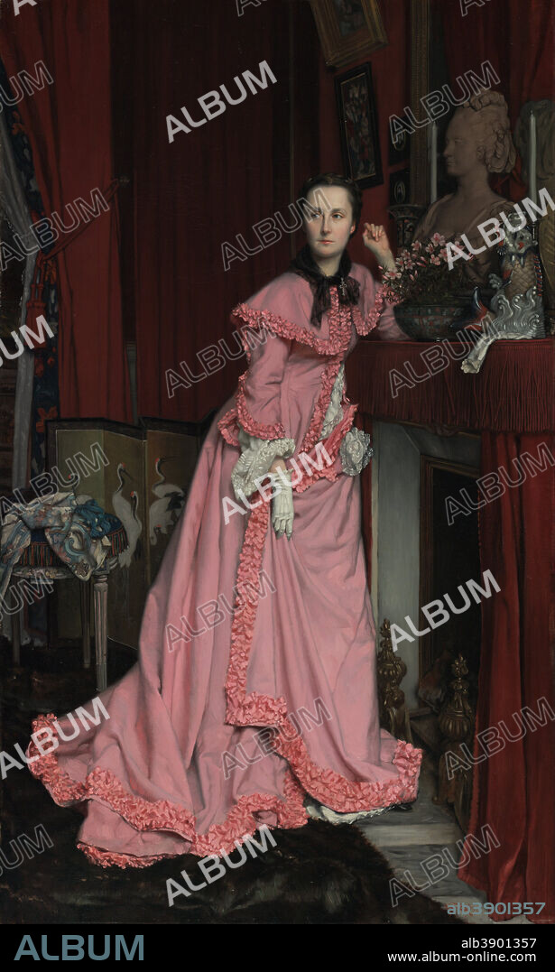 JAMES TISSOT. Portrait of Marquise de Miramon, née, Thérèse Feuillant. Date/Period: 1866. Painting. Oil on canvas. Height: 1,283 mm (50.51 in); Width: 772 mm (30.39 in).