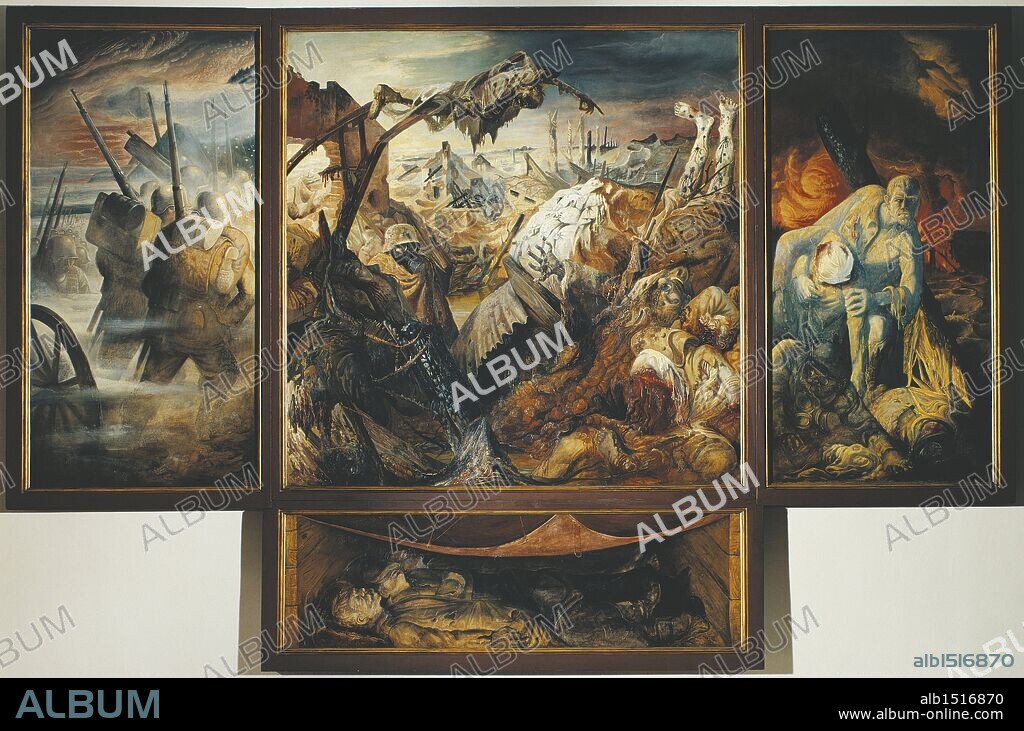 Otto Dix (1891-1969), The War, 1929-1932, triptych.