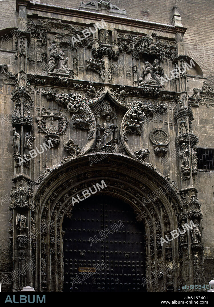 PORTADA DE LA IGLESIA DEL SAGRARIO - ESTILO REYES CATOLICOS - 1488 - GOTICO ISABELINO.