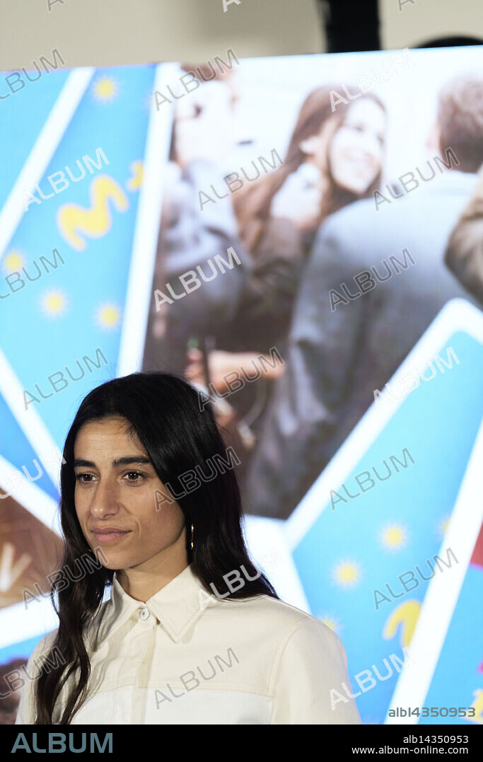Carolina Yuste attends 'La Cancion' Phocall at Espacio Movistar on May 6, 2025 in Madrid, Spain.