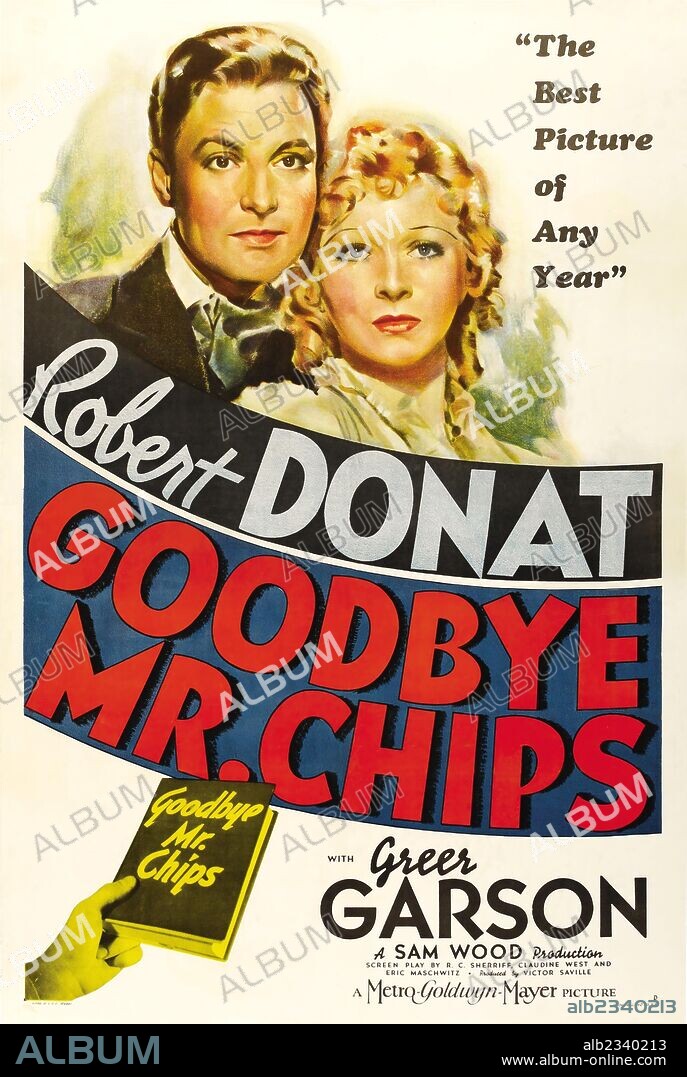 Poster de ADIÓS, MR. CHIPS, 1939 (GOODBYE, MR. CHIPS), dirigida por SAM WOOD. Copyright M.G.M.