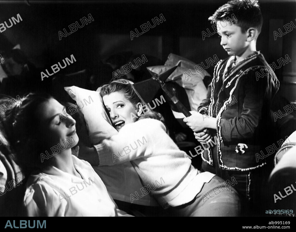 JEAN ARTHUR in A LADY TAKES A CHANCE, 1943, directed by WILLIAM A. SEITER. Copyright RKO.