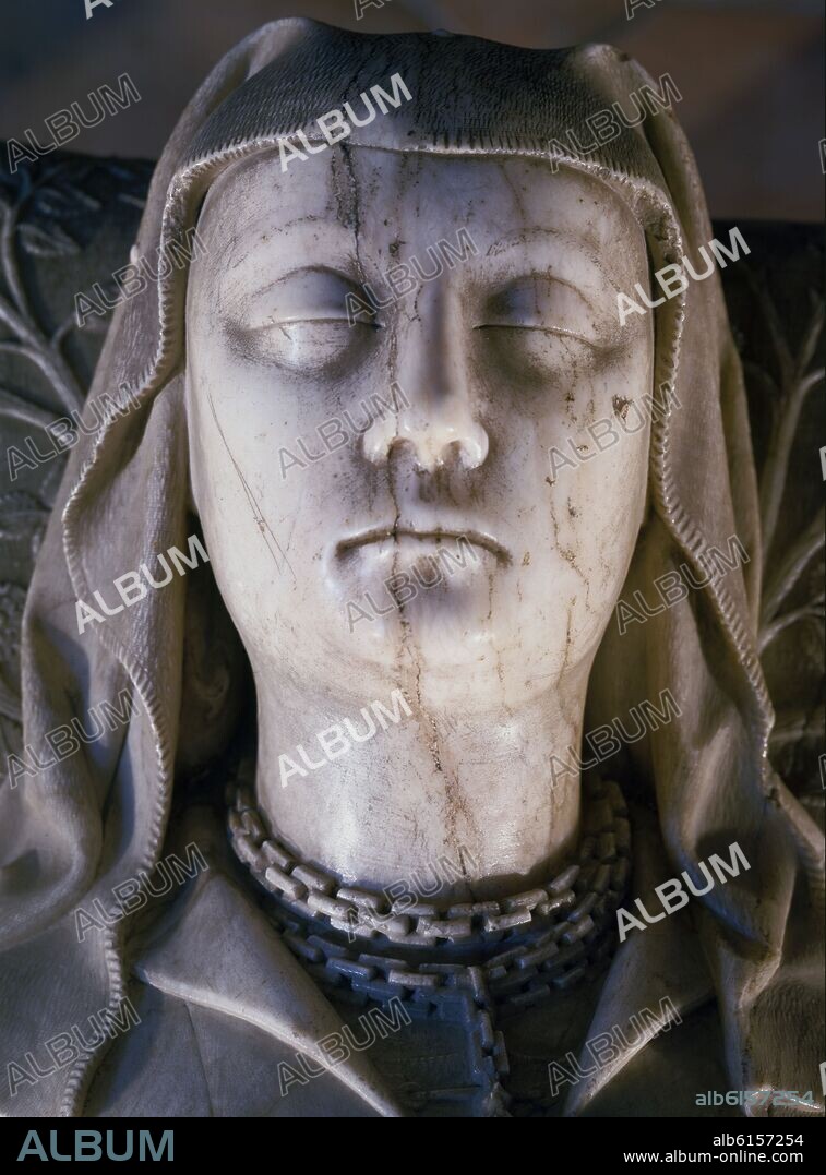 DETALLE DEL SEPULCRO DE DE DOÑA ALDONZA DE MENDOZA - SIGLO XV.