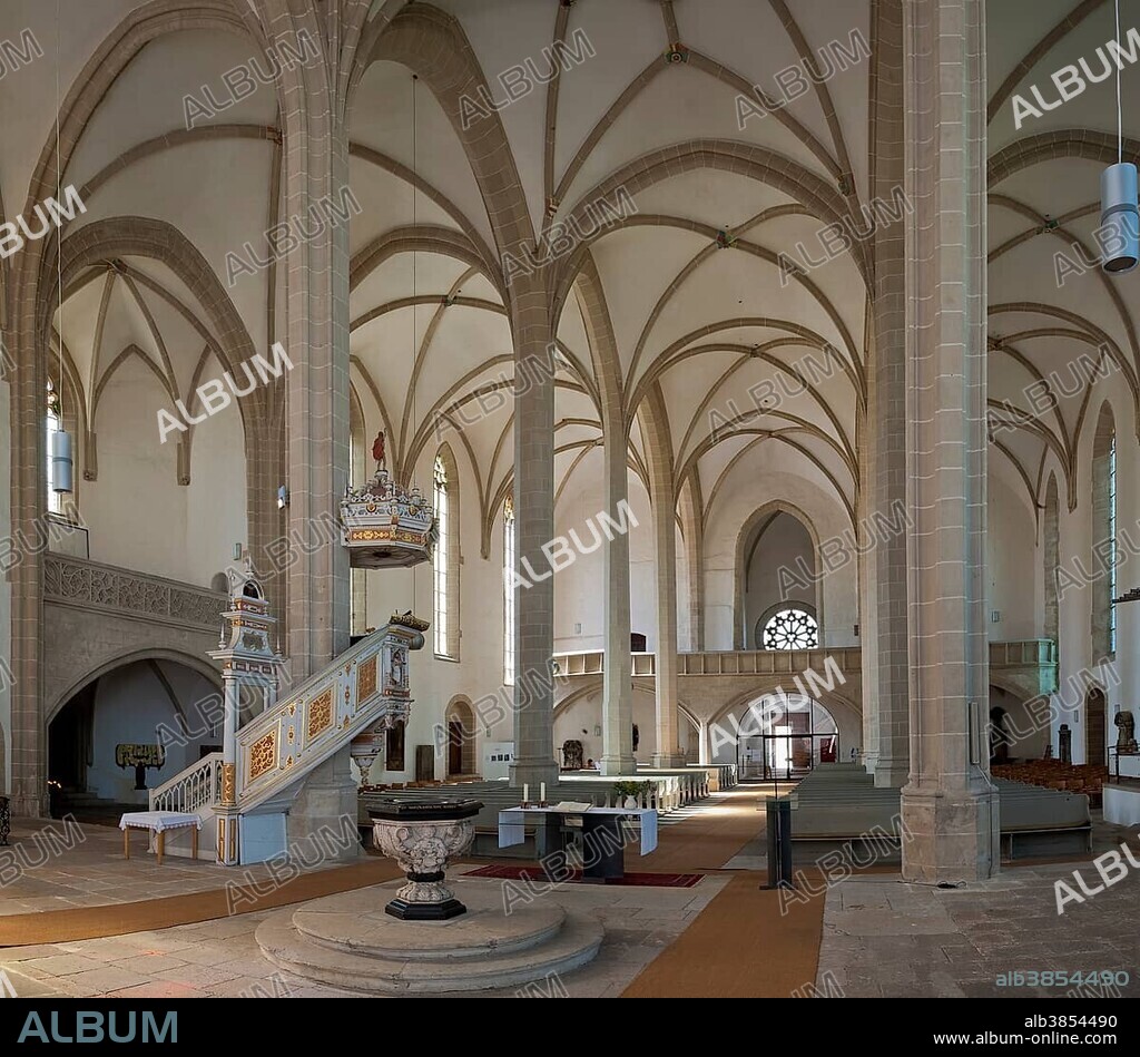 Protestant church of St. Mary, 14th century, interior, Torgau, Saxony, Germany