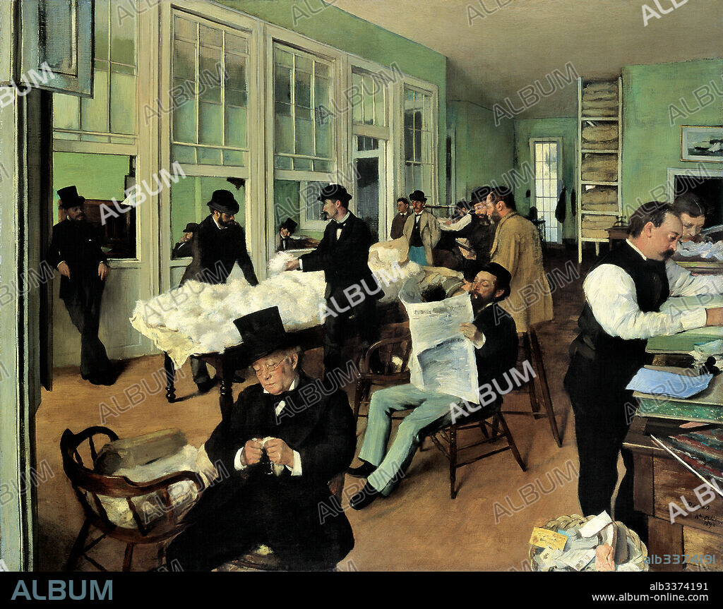 EDGAR DEGAS. A Cotton Office in New Orleans (Le Bureau de coton à La Nouvelle-Orléans).