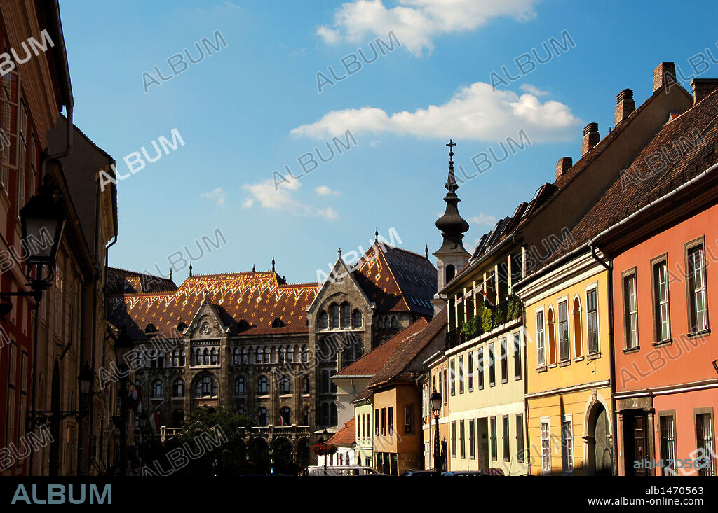HUNGARY. BUDAPEST. Houses in Buda.
