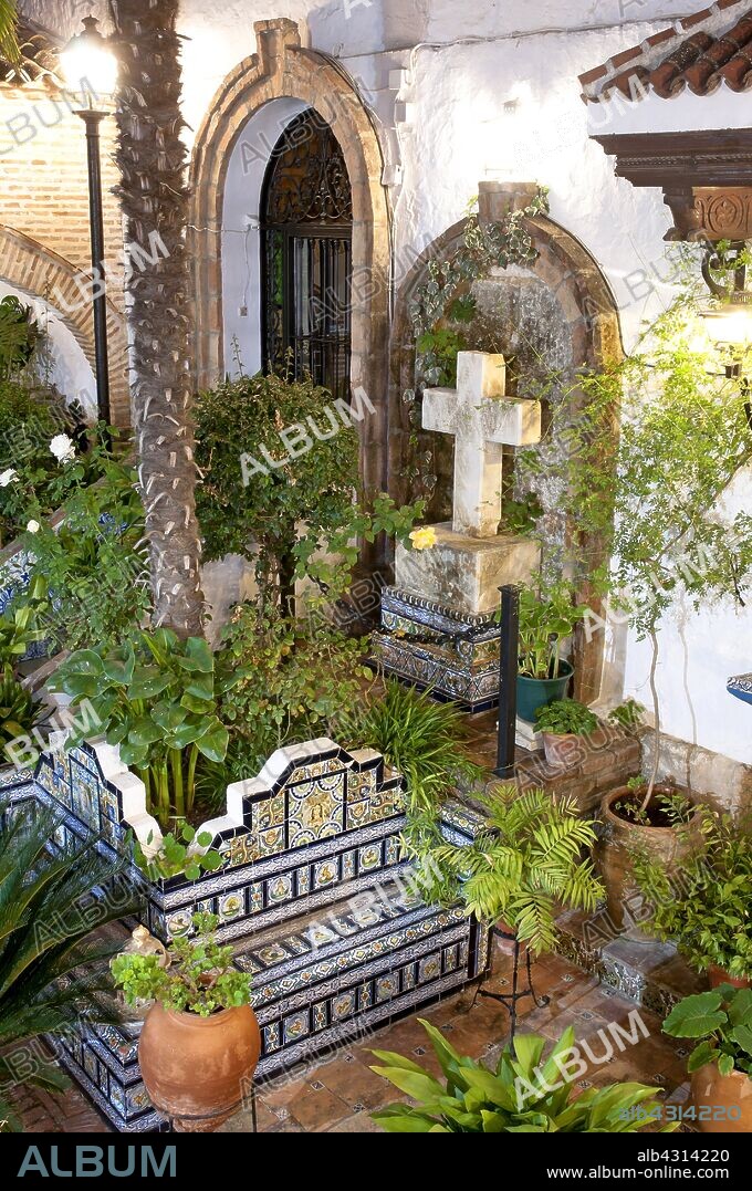Tomb of Jose Maria "El Tempranillo", Church of the Inmaculada Concepcion - yard, Alameda, Malaga-province, Region of Andalusia, Spain, Europe.