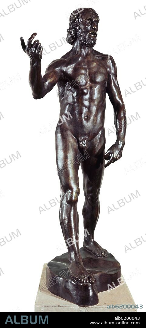 AUGUSTE RODIN (1840-1917). SAN JUAN BAUTISTA - SIGLO XIX - BRONCE.