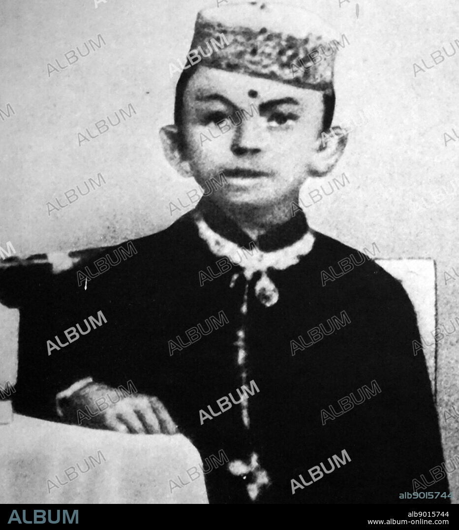 Young Mahatma Gandhi in India 1875, Mohandas Karamchand Gandhi 1869 1948), preeminent leader of the Indian independence movement in British-ruled India.