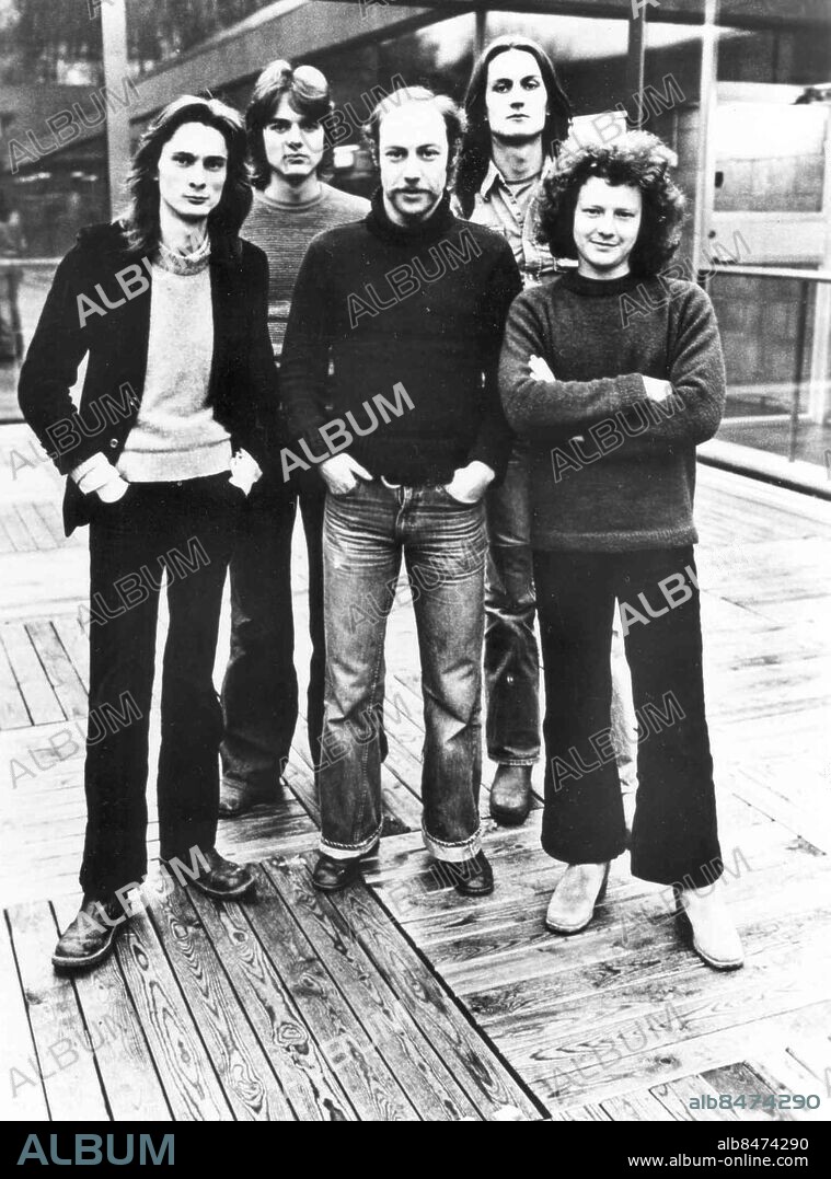 Göteborg omkring 1976. Musikgruppen Nynningen - Berndt Andersson , Jimmy Olsson , Bengt Blomgren , Niels Nordin , Sam Westerberg. *** Local Caption *** . KAMERAREPORTAGE.