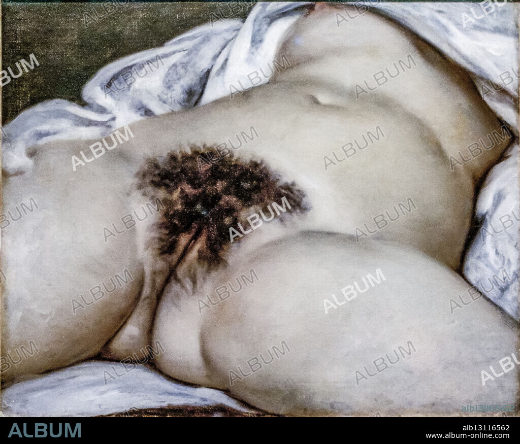 Gustave Courbet (1819-1877),. El origen del mundo,. 1866,. Óleo sobre lienzo, Museo de Orsay, Ministerio de Cultura y Comunicación Francés, Paris, France,Western Europe.