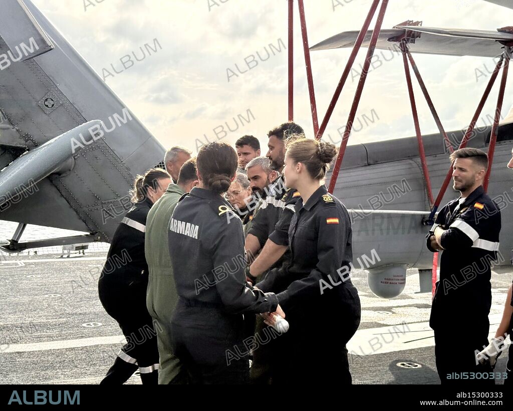 Crown Princess Leonor on board of 'Blas de Lezo' fragata.