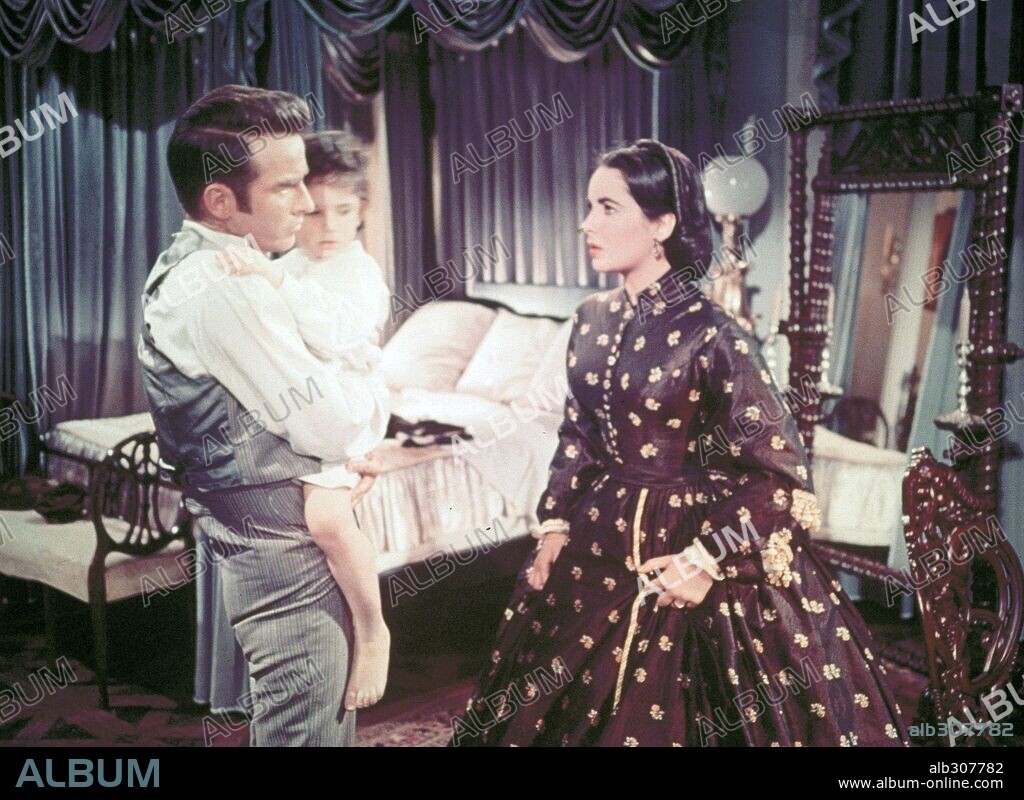ELIZABETH TAYLOR und MONTGOMERY CLIFT in RAINTREE COUNTY, 1957, unter der Regie von EDWARD DMYTRYK. Copyright M.G.M.