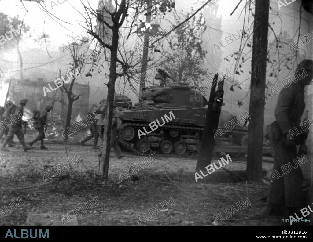 Caption: "United Nations troops fighting on the outskirts of Seoul, Korea." The five battles of the Korean War fought in and around the city of Seoul are known as the Battle of Seoul: First Battle of Seoul - North Korean capture of Seoul on June 28, 1950. Second Battle of Seoul - United Nations forces capture Seoul from the North Koreans in September 1950, following the Battle of Inchon Third Battle of Seoul - The Chinese People's Volunteer Army capture of Seoul in January 1951. Operation Ripper - United Nations forces recapture of Seoul for the second time in March 1951. Fifth Battle of Seoul - The Chinese People's Volunteer Army attempt to recapture Seoul during the Chinese Spring Offensive in April 1951.