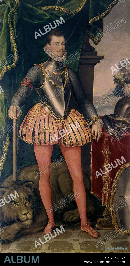 JUAN PANTOJA DE LA CRUZ (attributed). 'Portrait of John of Austria', 16th century, Oil on canvas, 223 x 118 cm, P1148.