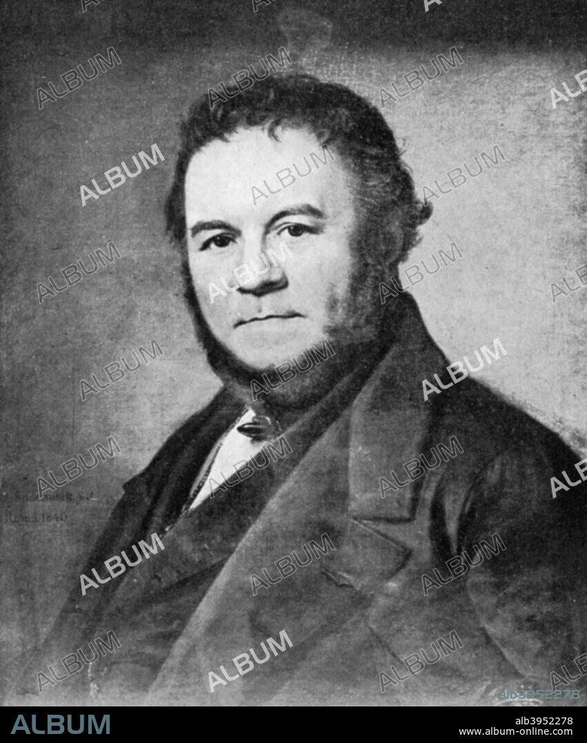 Stendhal, French writer, early 19th century. Portrait of Stendhal (Marie-Henri Beyle, 1783-1842), author of Le rouge et le noir, (The Red and the Black).