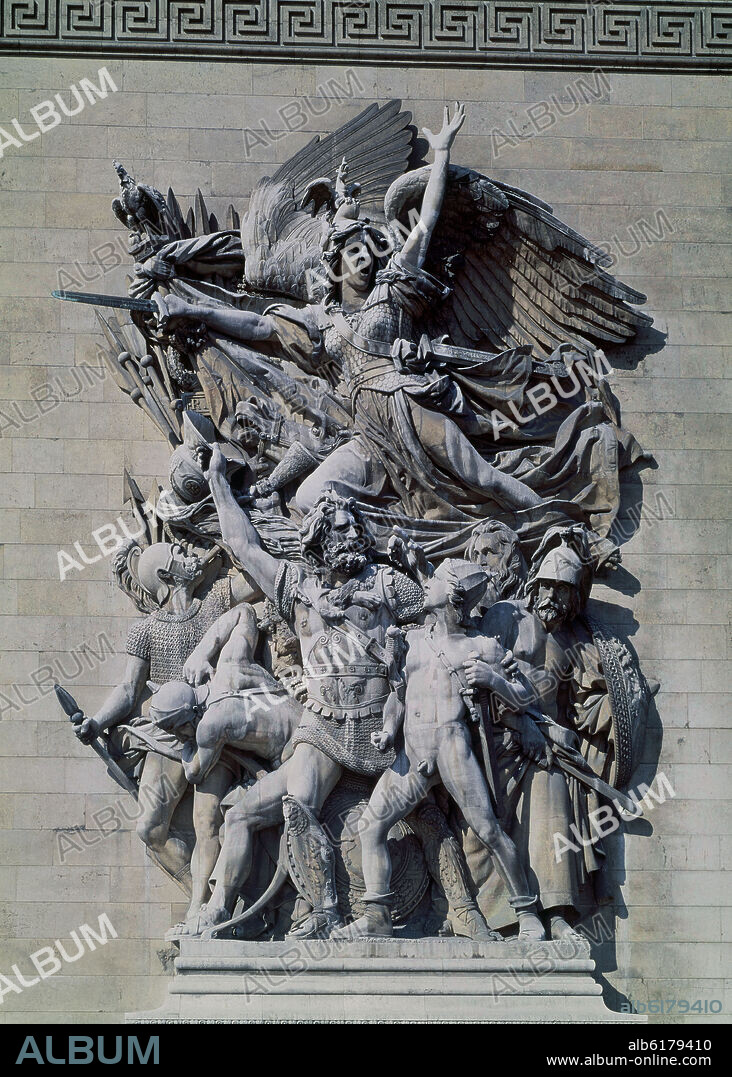 FRANÇOIS RUDE (1784-1855). ALTORRELIEVE CONOCIDO COMO LA MARSELLESA QUE REPRESENTA LA PARTIDA DE VOLUNTARIOS EN 1792.
